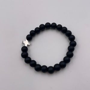Stretch men stainless steel bracelet